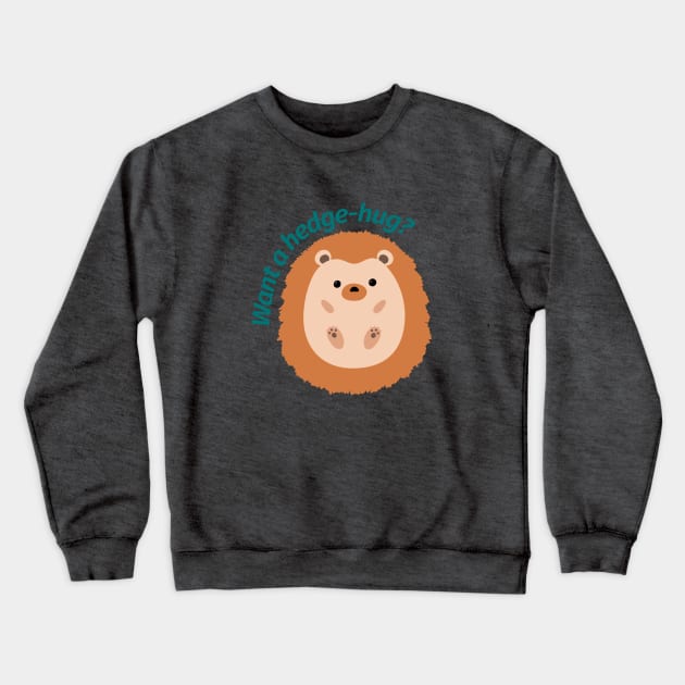 Hedgehog hugs Crewneck Sweatshirt by Jennifer Ladd